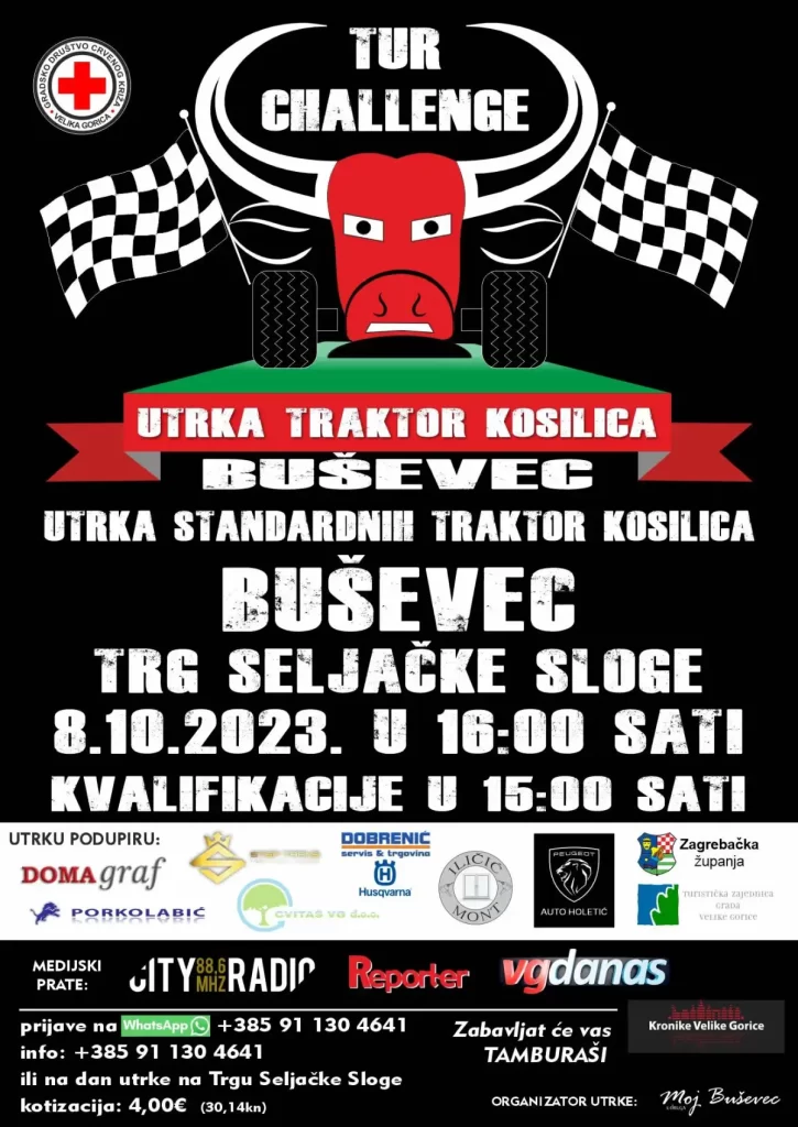 Utrka traktor kosilica, Buševec 2023, Hrvatska, Croatia, Lawnmower race